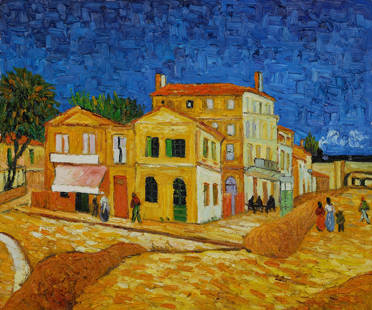 Vincents House in Arles The Yellow House - Van Gogh Painting On Canvas
